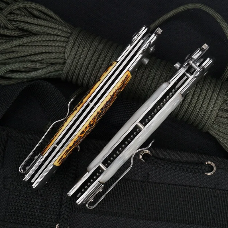 Men'S Grooming Hairstyles - Draagbare opvouwbare haarborstel met veermechanisme, tanden