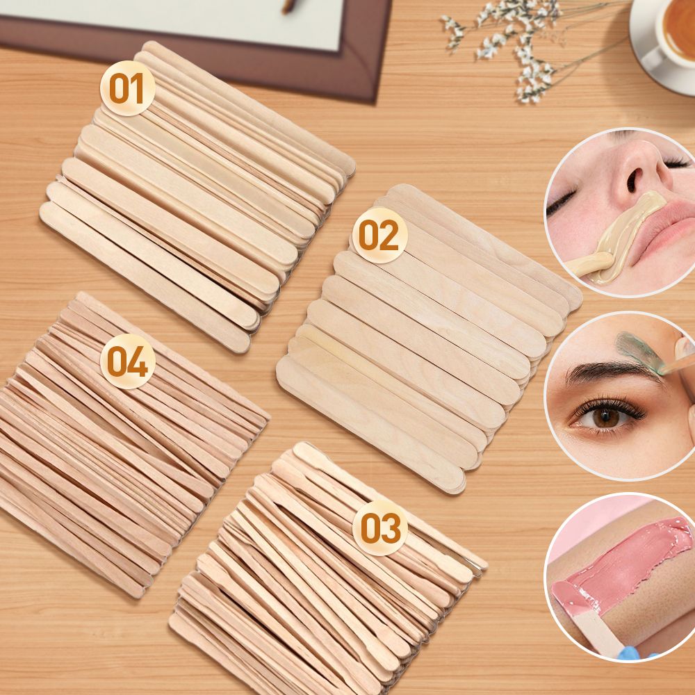 Hair Wax Stick - 500/200/100 Stuks Houten Ontharing Stok Gezicht