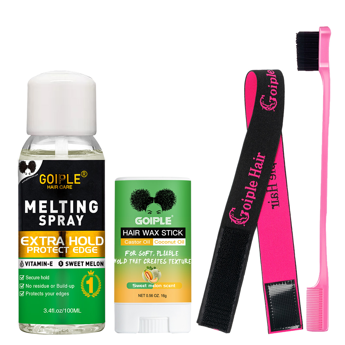 Hair Wax Stick - Kantpruik-smeltende spray Sneldrogende pruiklijm Stylingwaxstick voor