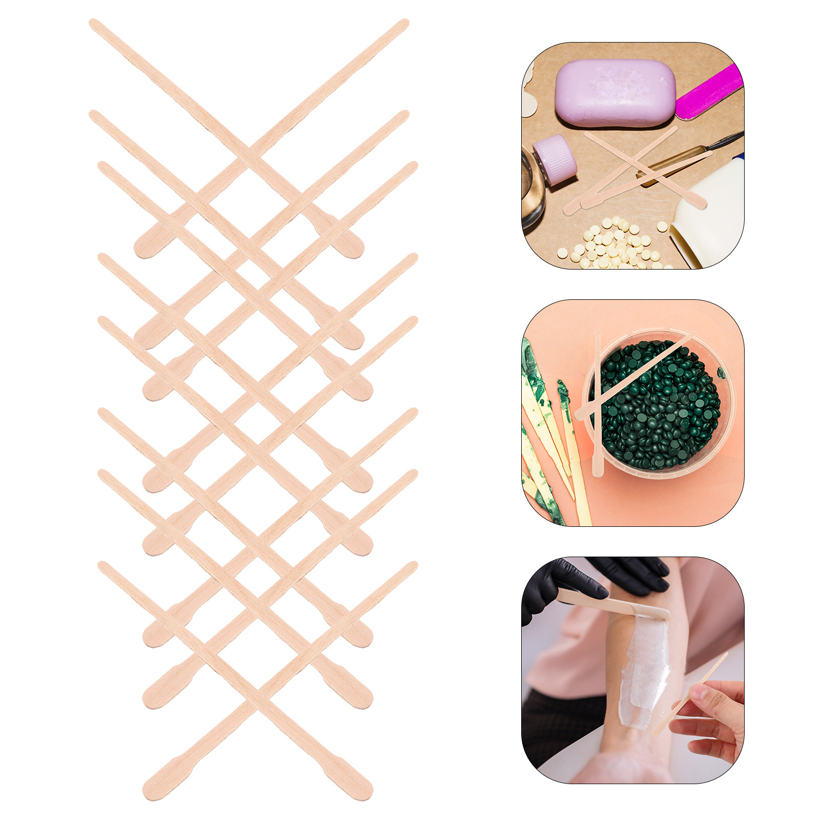 Hair Wax Stick - 1000 stuks houten waxstokjes, gladde wegwerp