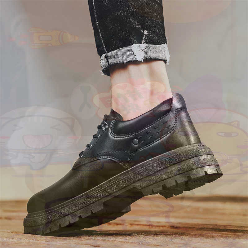 Men'S Grooming Products - Donker natuurlijk leer Mode-sneakers Tennis Herensneakers