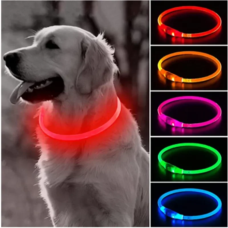 Men'S Grooming Products - Led-licht halsband Afneembaar Gloeiend USB-opladen Lichtgevende