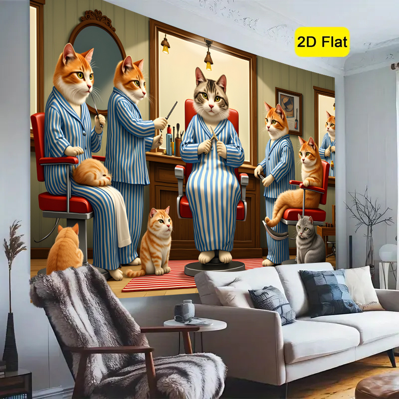 Grappig Kattenkapsalon Wandkle - Men'S Grooming Room recensie en prijs