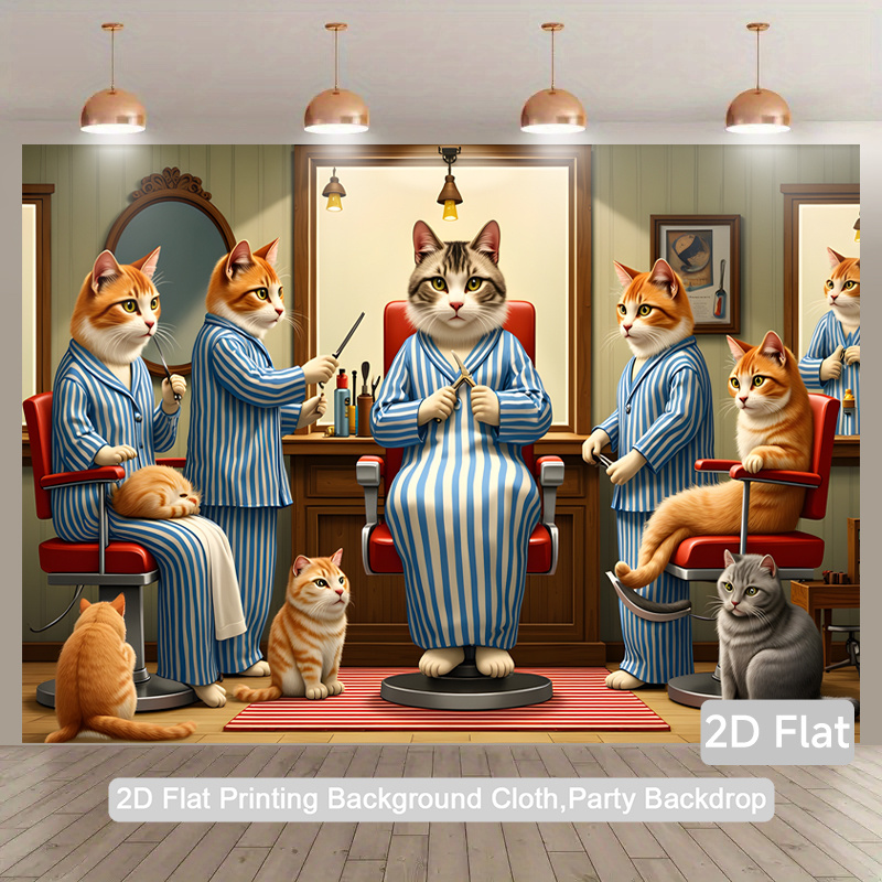 Grappig Kattenkapsalon Wandkle - Men'S Grooming Room recensie en prijs