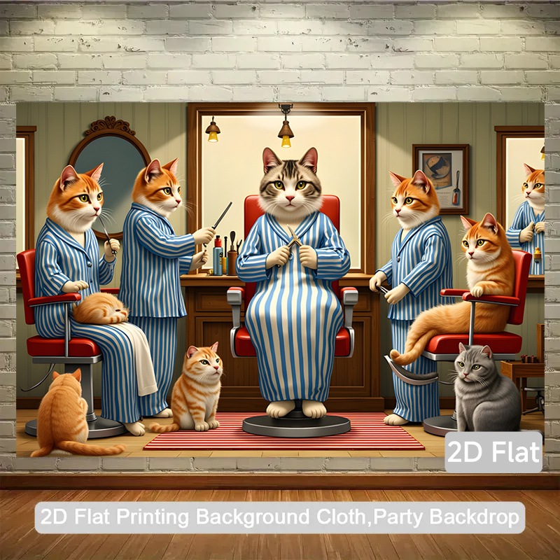 Grappig Kattenkapsalon Wandkle - Men'S Grooming Room recensie en prijs