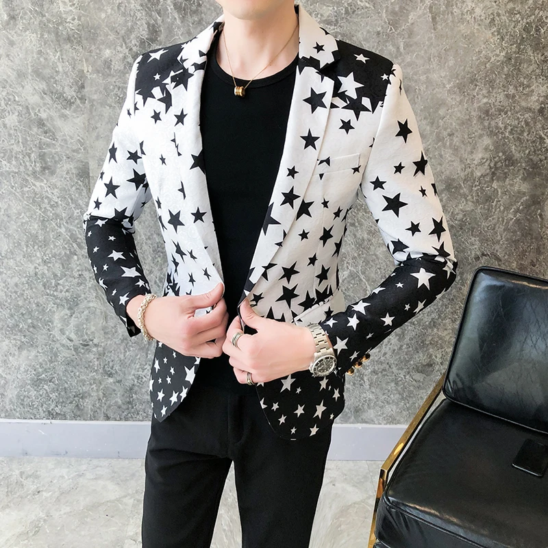 Sterrenprint Slim Fit Blazers  - Mens Grooming Brand recensie en prijs